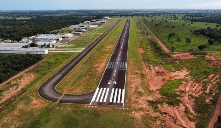 Após instalação de iluminação, aeródromo Santa Maria começa a operar à noite em Campo Grande.